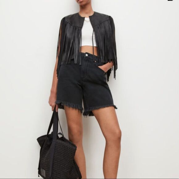 Allsaints Leather tassel vest - Picture 3 of 5